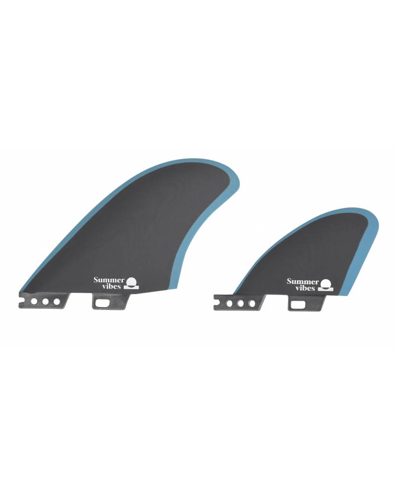 Summer vibes Quad Mid Keel 4-Fin Set FCiiCompatible - Black/Blue