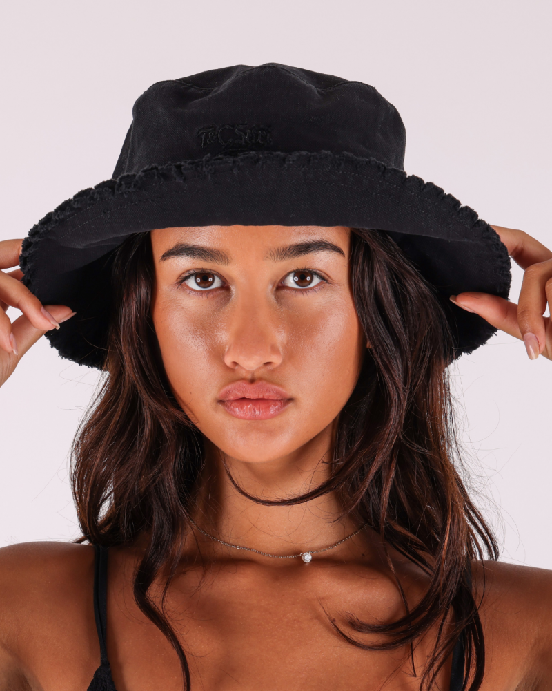 Sea Breeze Beach Hat - Ink - Front