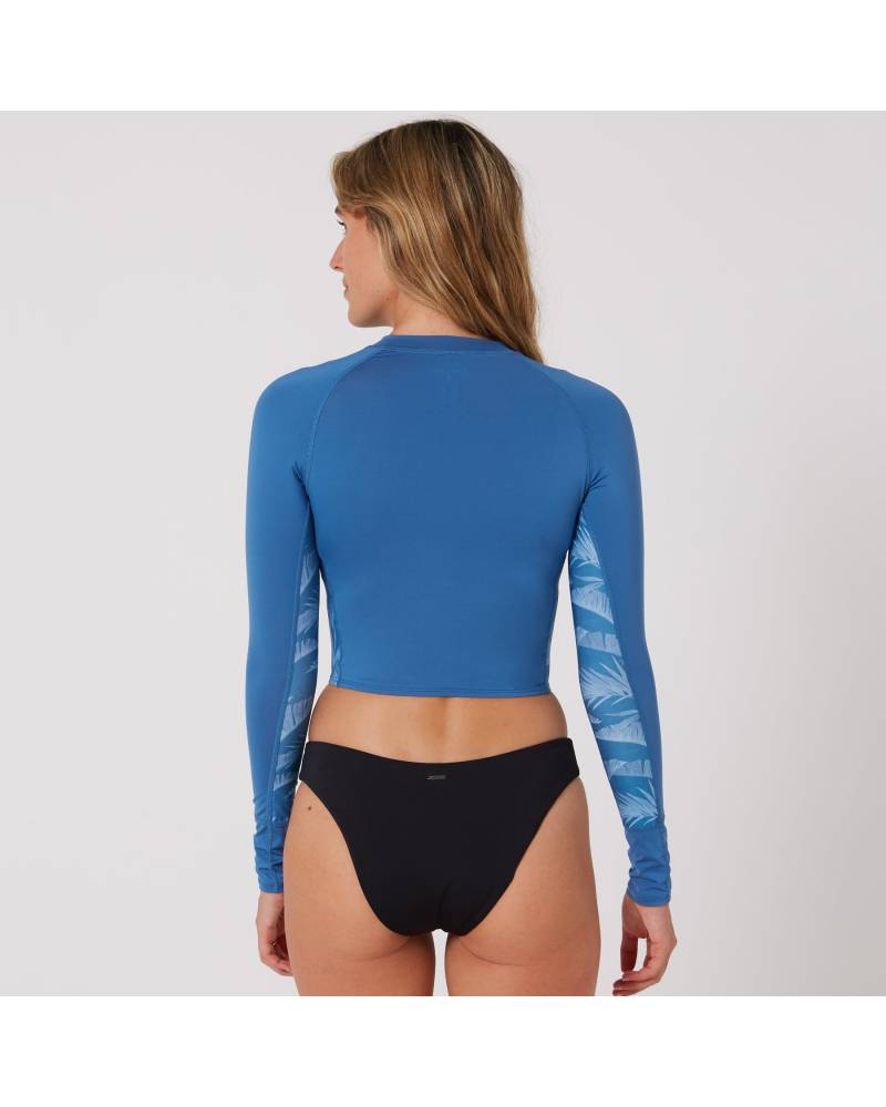 Atlantic Blue long sleeve crop vest