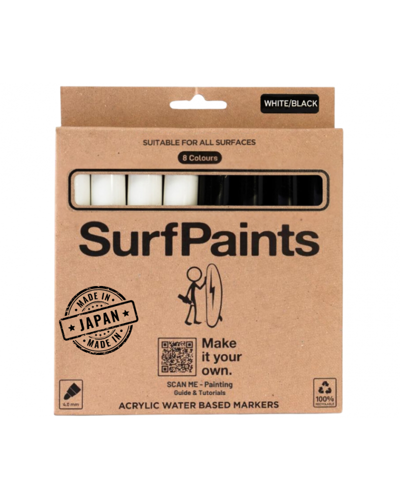 Black & White Acrylic Paint Pens - 4mm Durable Bullet Nibs for All Surfaces – Premium Japanese Quality