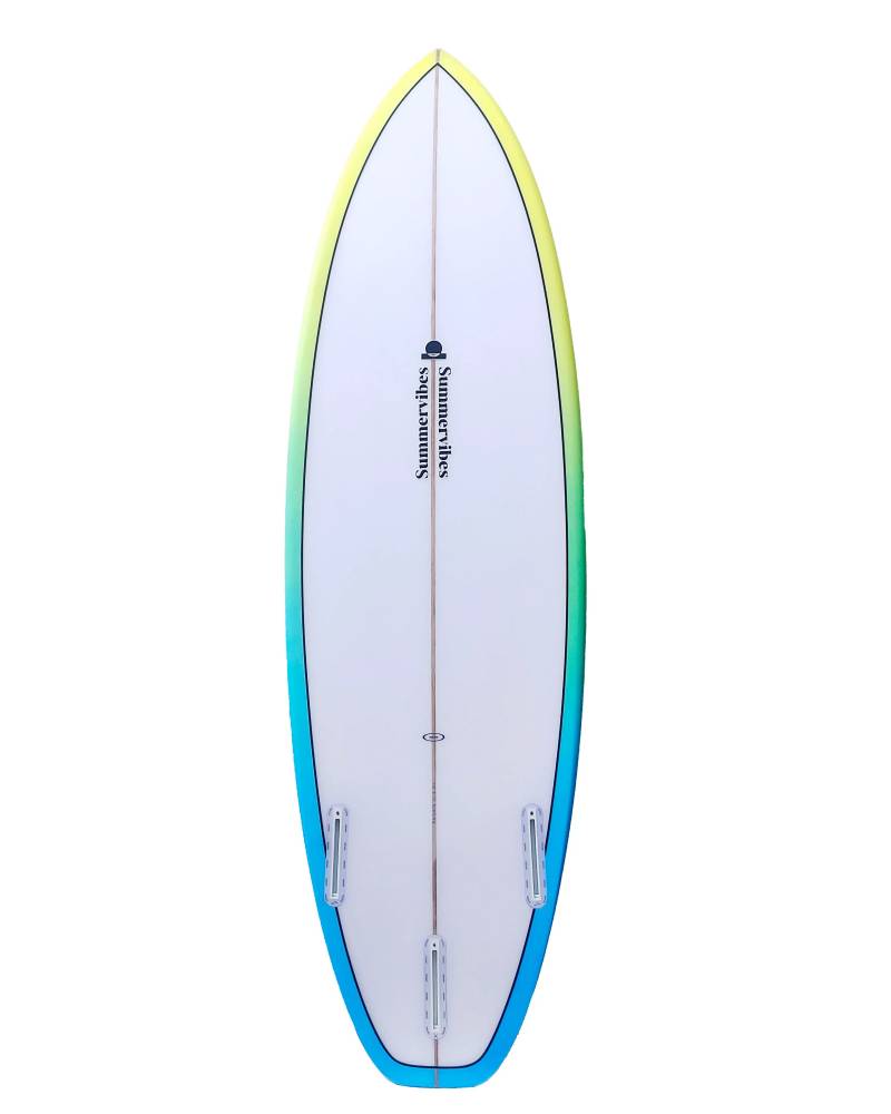 Summer vibes Grom Youth Shortboard Surfboard - Blue fade - Summer vibes