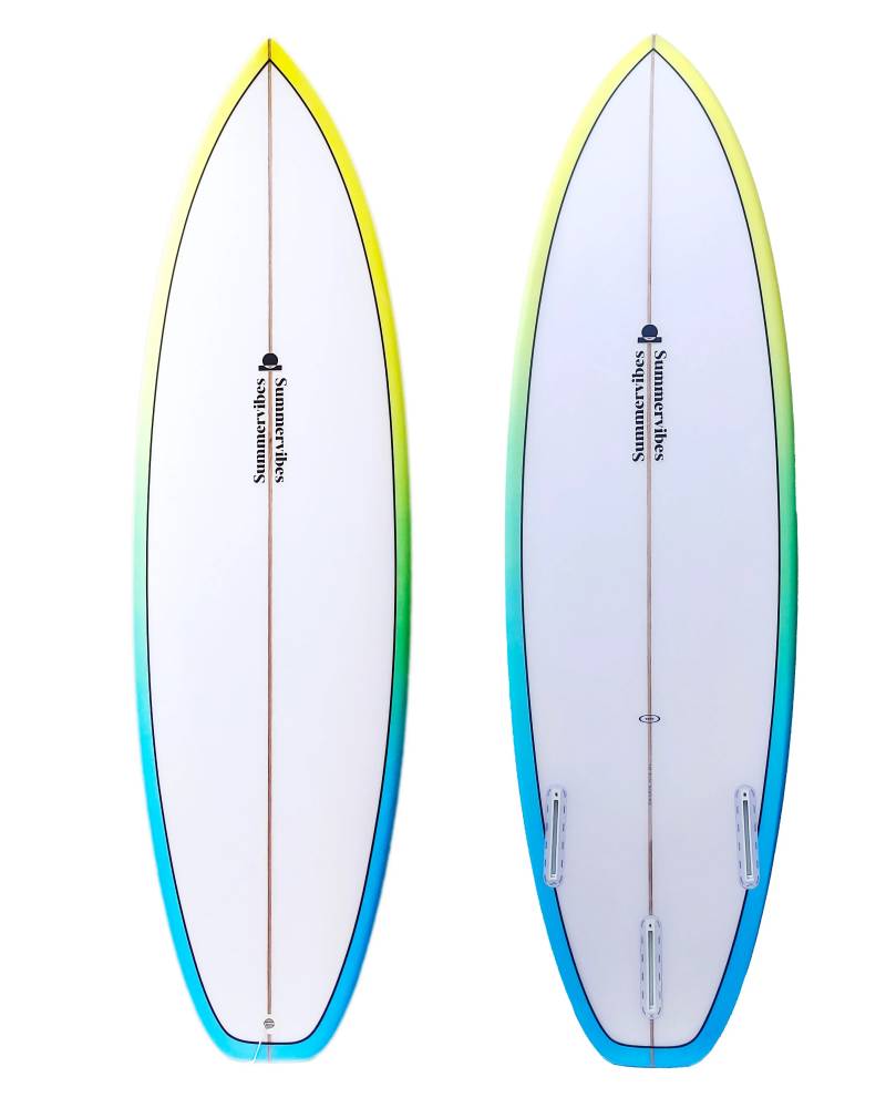 Summer vibes Grom Youth Shortboard Surfboard - Blue fade - Summer vibes