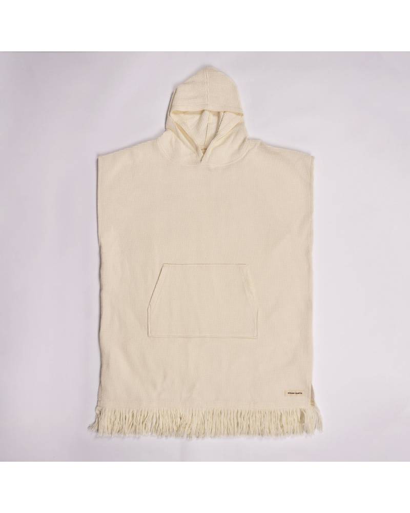 Front view of Antique White Poncho