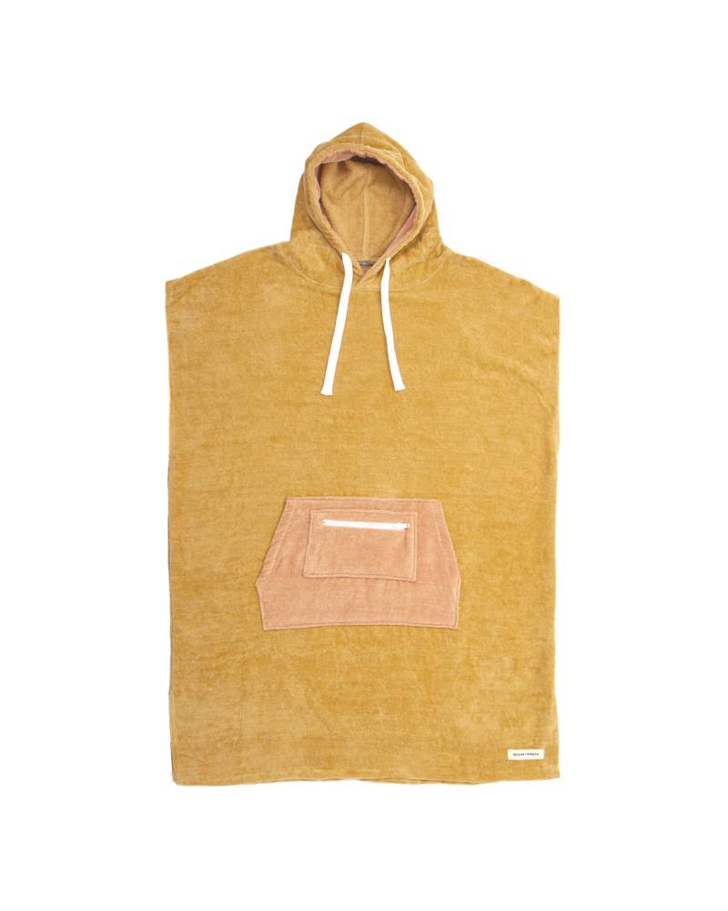 Ocean and Earth Ladies Day Dream Hooded Poncho - Custard 