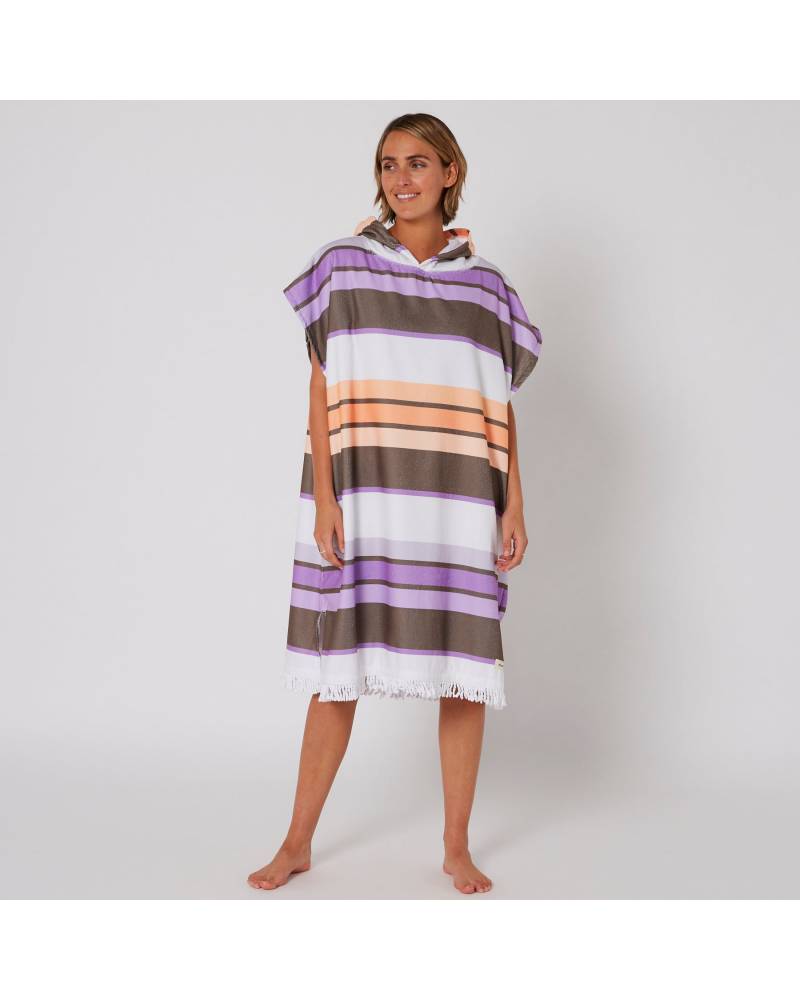 Ladies Sunkissed Hooded Poncho Clear Shot