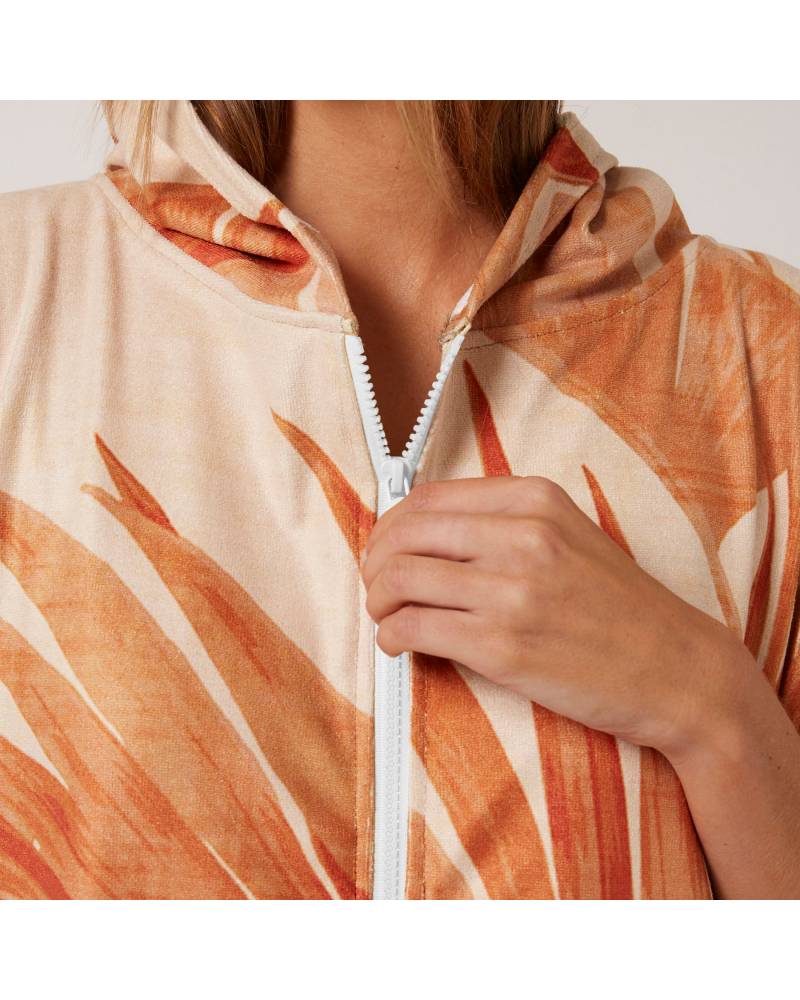 Palm Zip Hooded Poncho