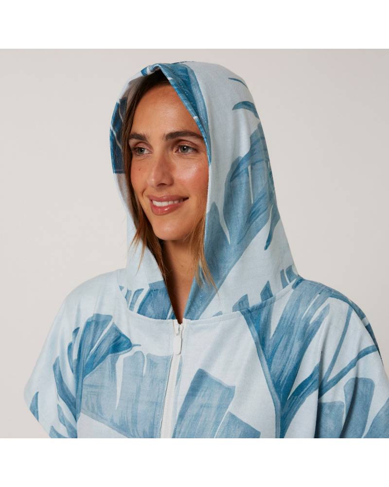 Palm Zip Hooded Poncho