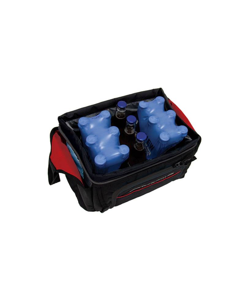 Top view with bottles inside