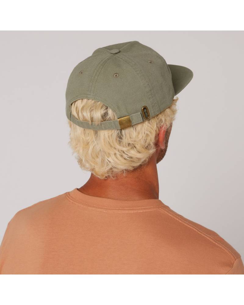 Back view of Olive Nineties Wave Cap