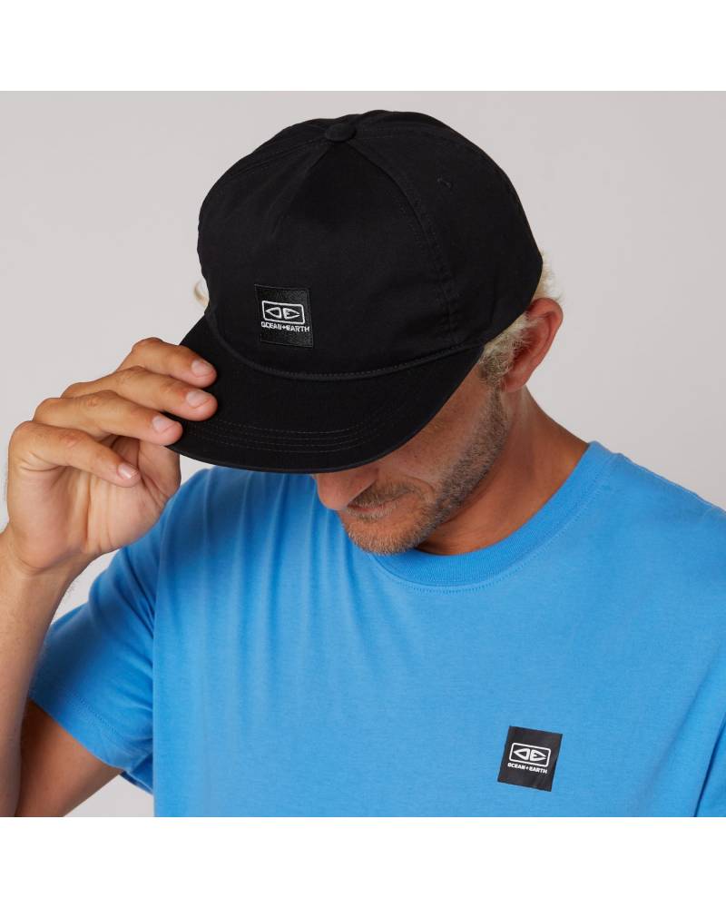 Close-up of black Corp Cap