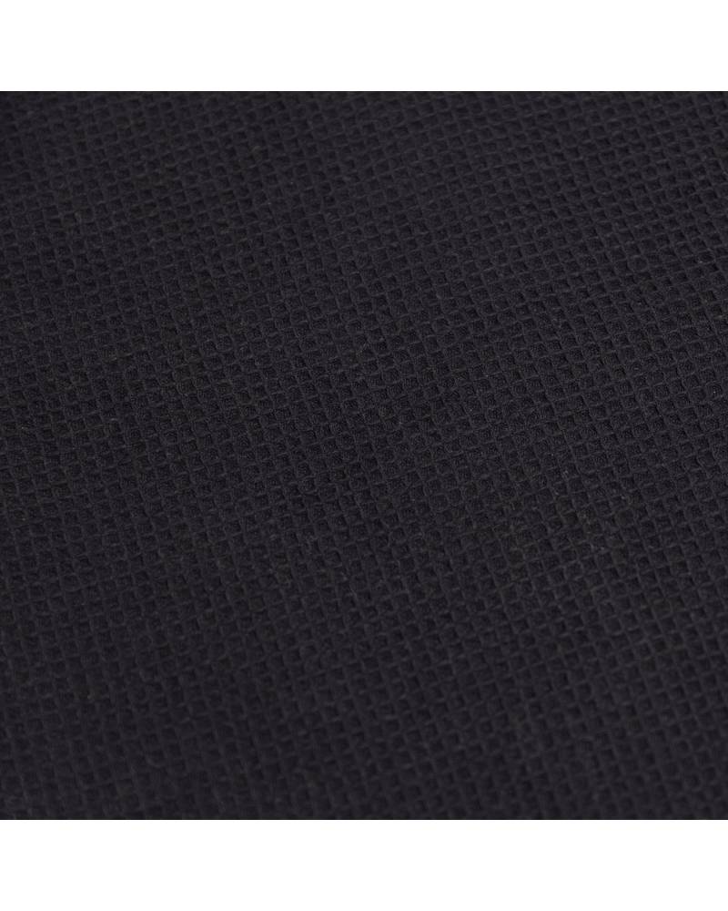 Mens Waffle Poncho Black Fabric