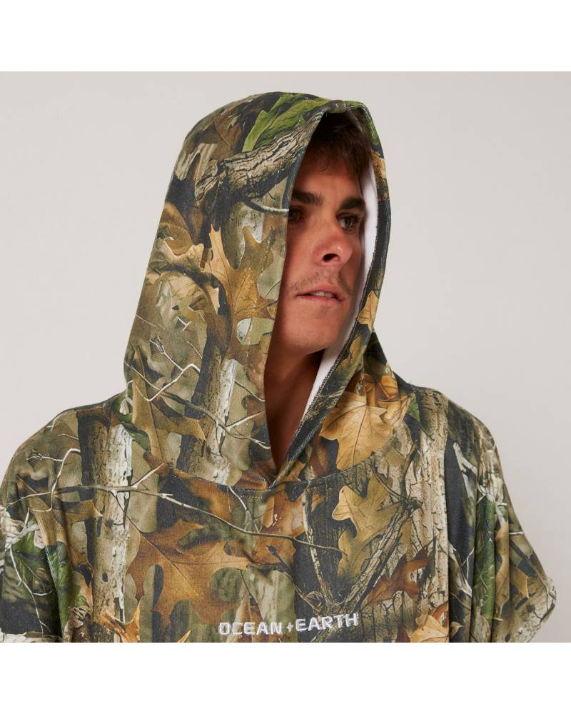 Real Camo Hooded Poncho