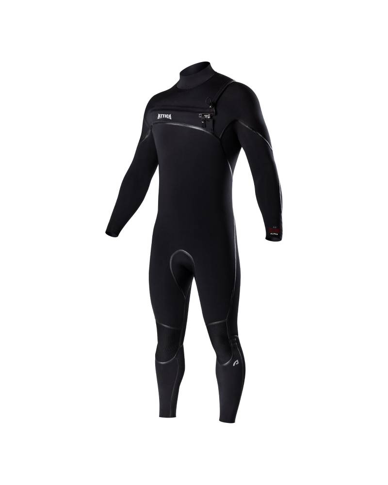 Attica ALPHA Chest Zip 3/2mm Steamer - BLACK / WHITE