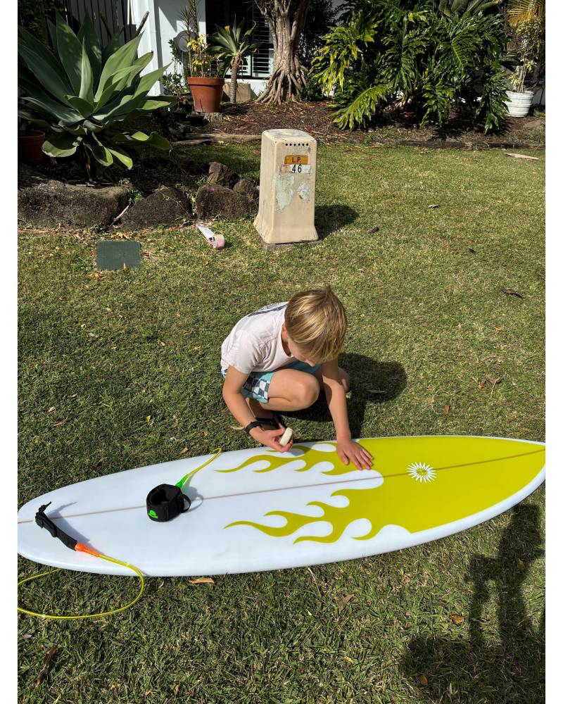 Summer vibes Session 5ft Surfboard Leash Leg rope - Green Fluro - Summer vibes