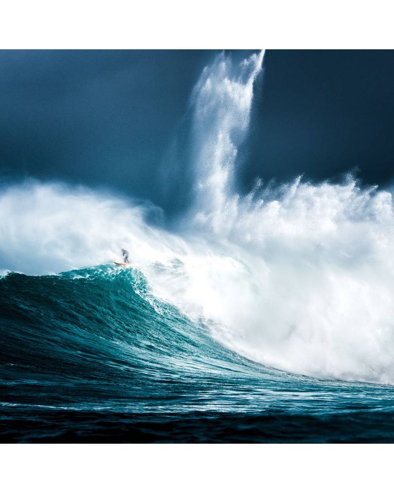 Russell Bierke testing the Big Wave ONE-XT Surfboard Leash by Ocean and Earth