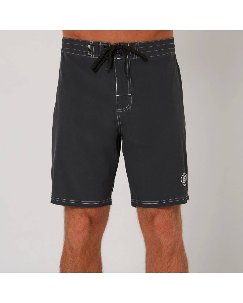 Front view black boardshort