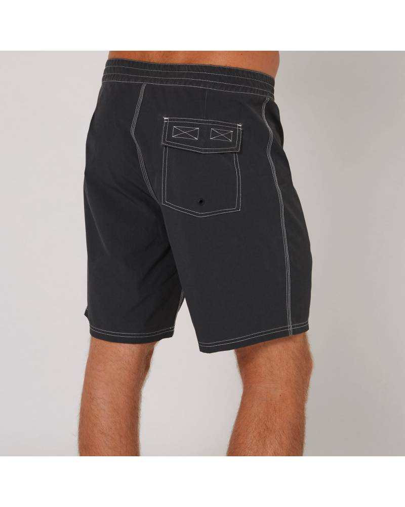 Side view black boardshort