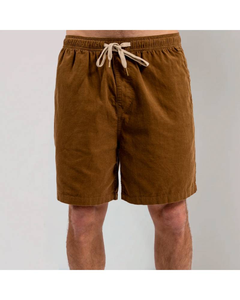 Buy the Ocean and Earth Fine Cord Walkshort 19in Dark Tan Online