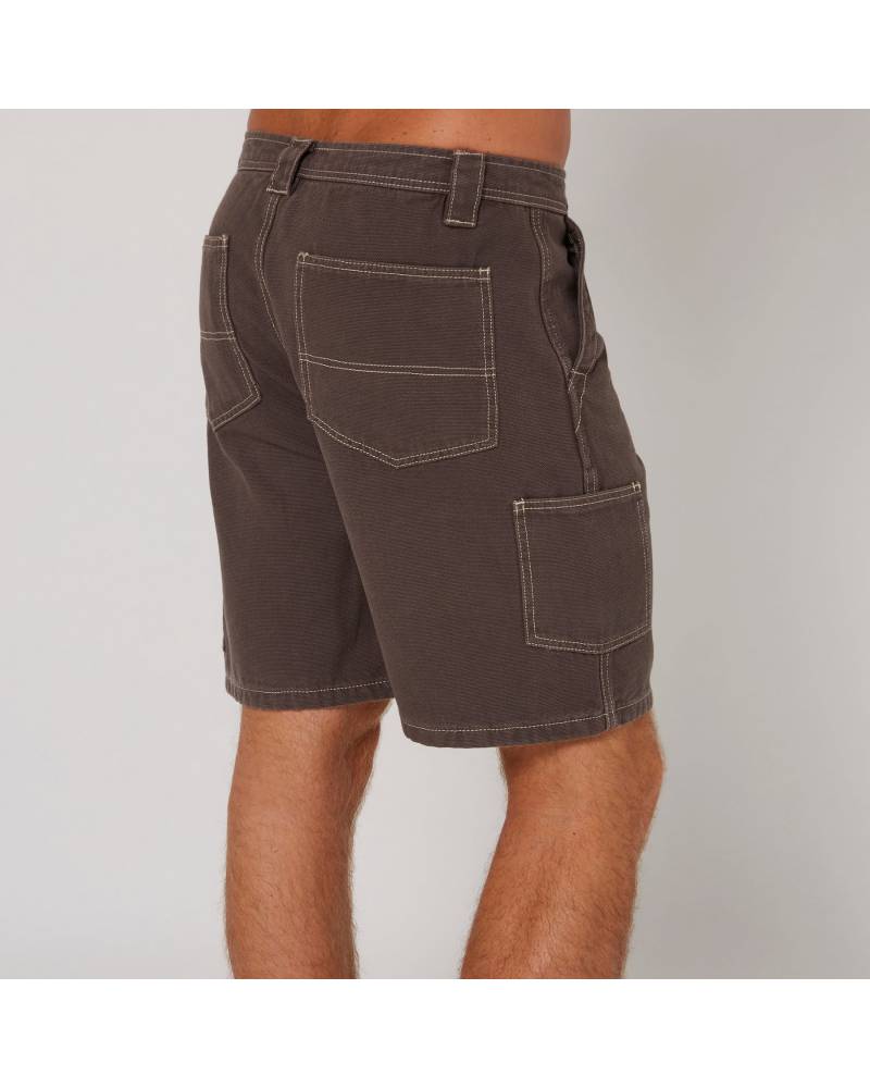 Back view of grey shorts