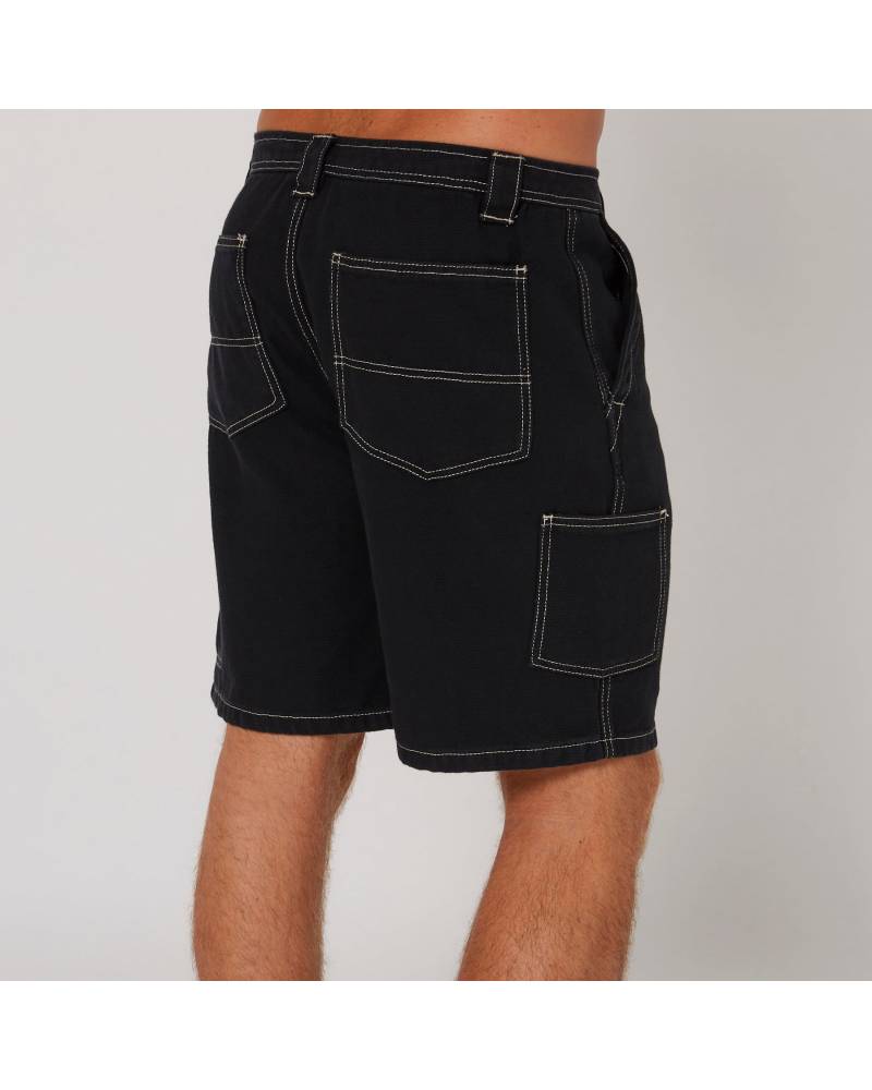 Front view of black shorts