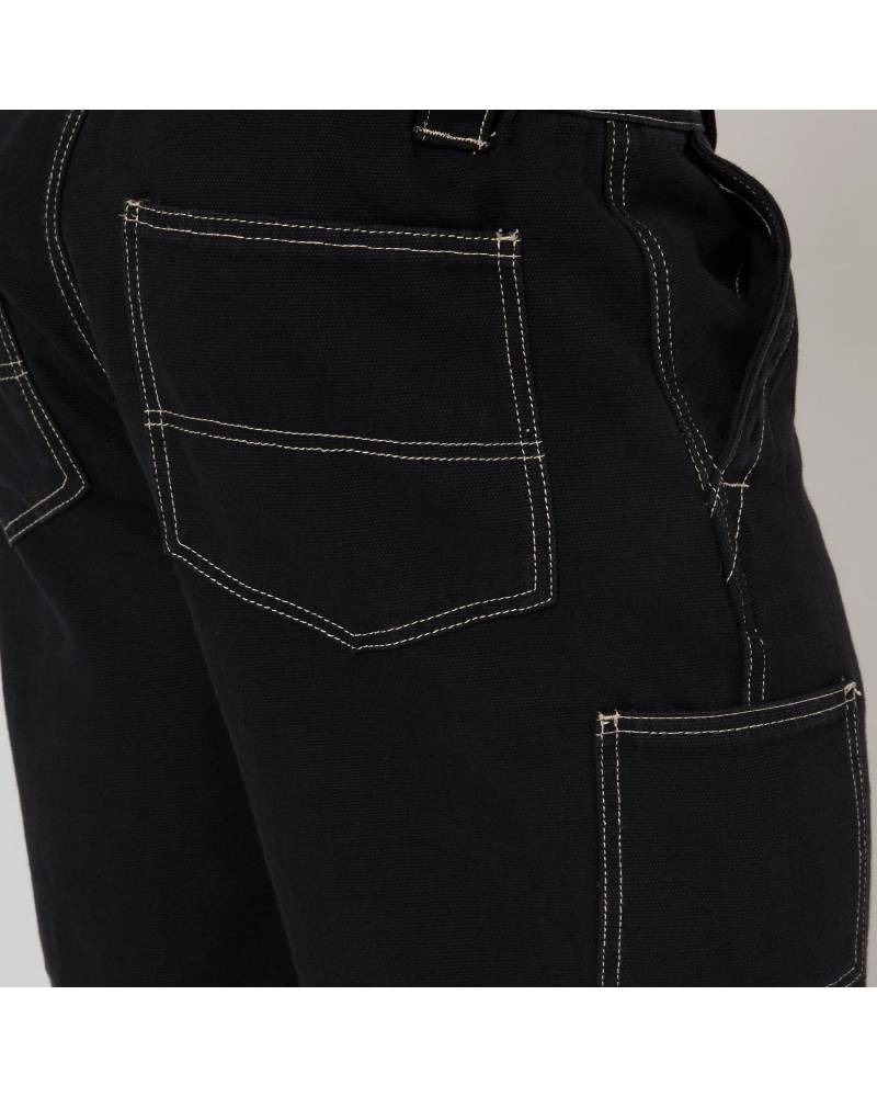 Close-up of black shorts pocket