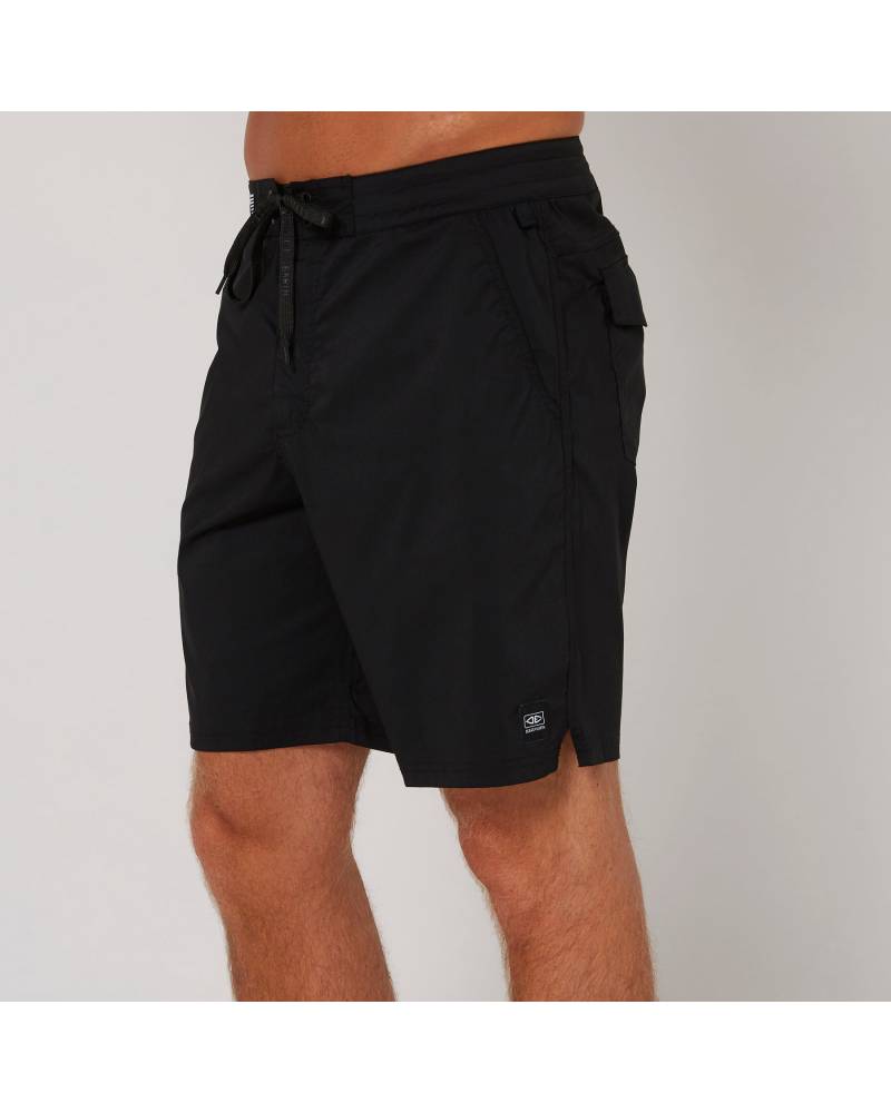Side view black boardshort