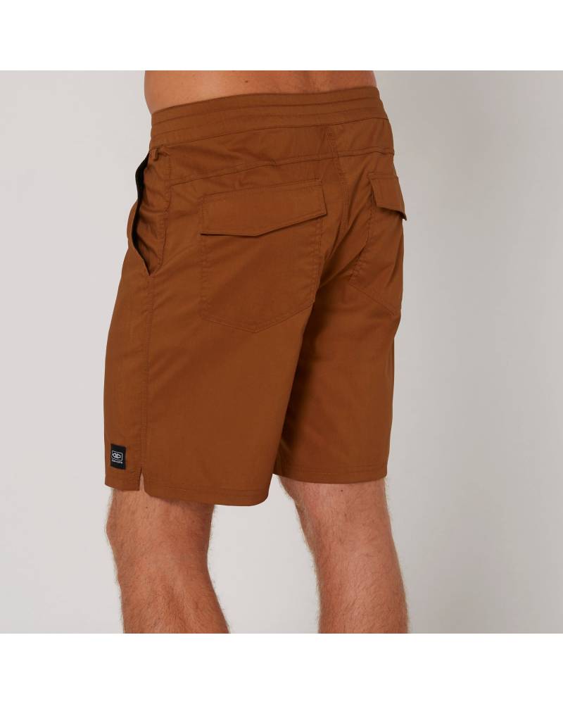 Back view tobacco boardshort