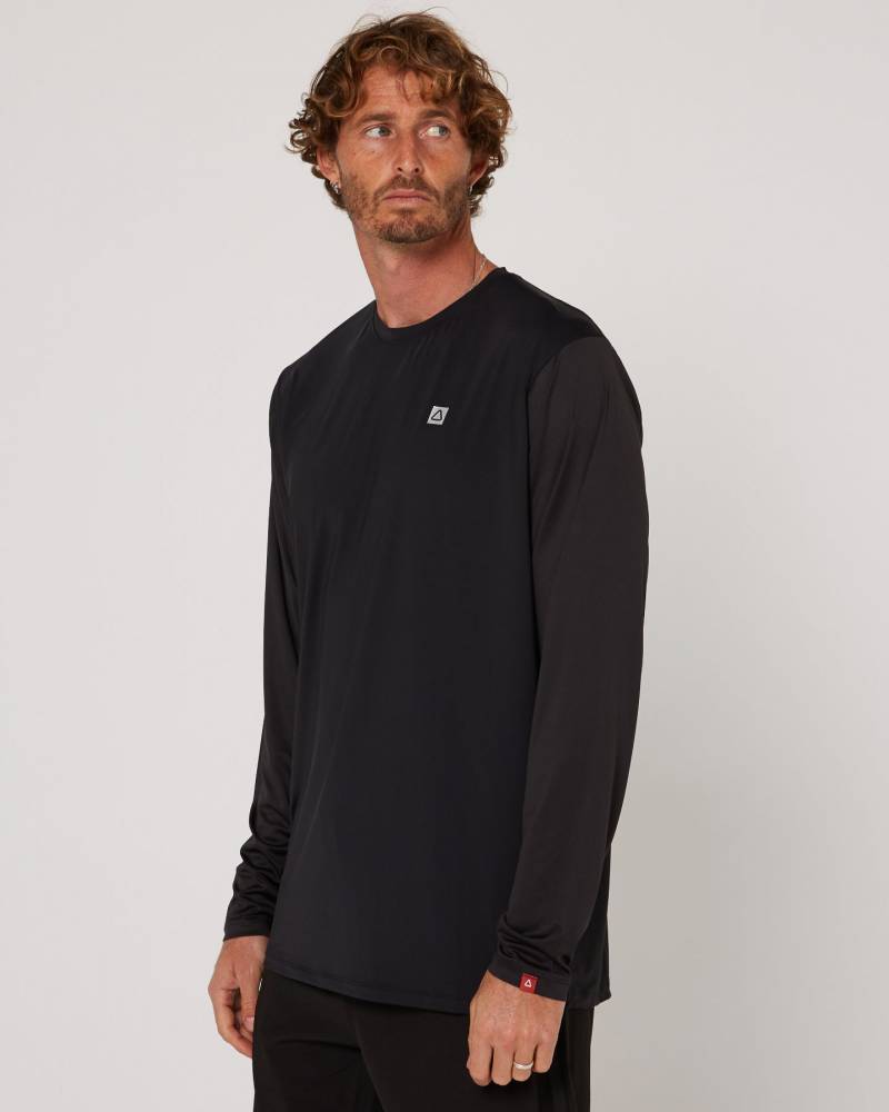 Follow Hybrid Tee L/S - Charcoal/Black 2