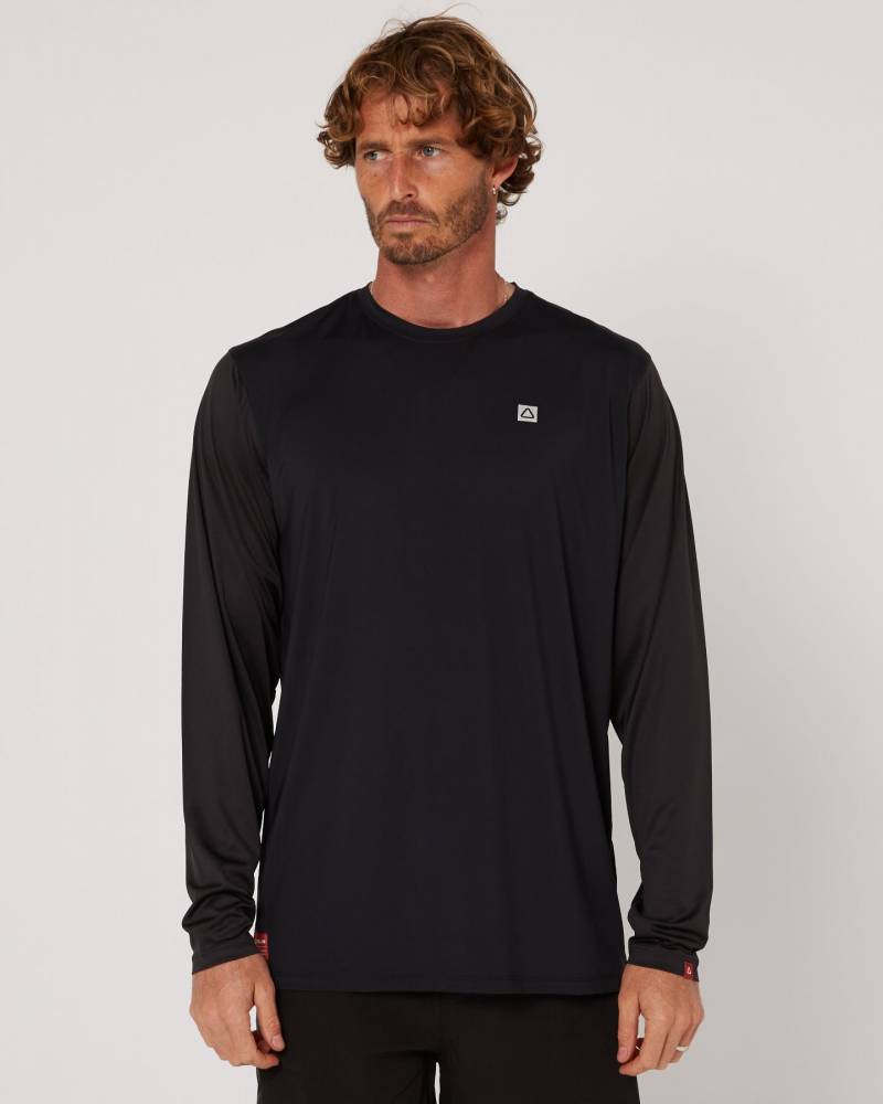 Follow Hybrid Tee L/S - Charcoal/Black 1