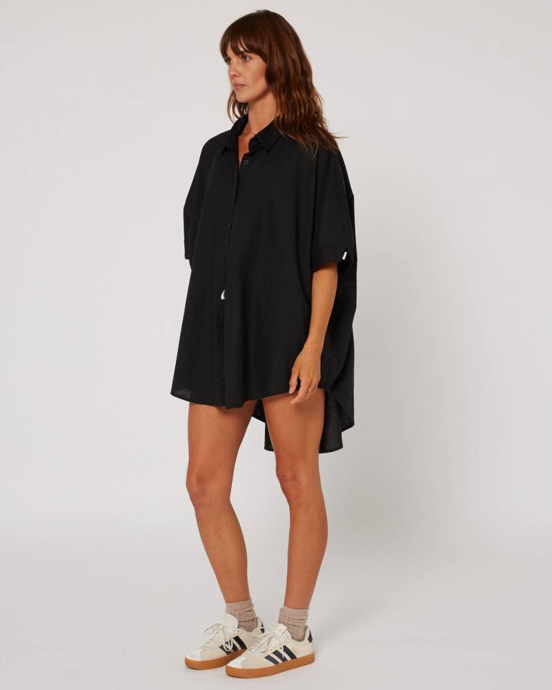 Follow Isla Linen Shirt - Black 8