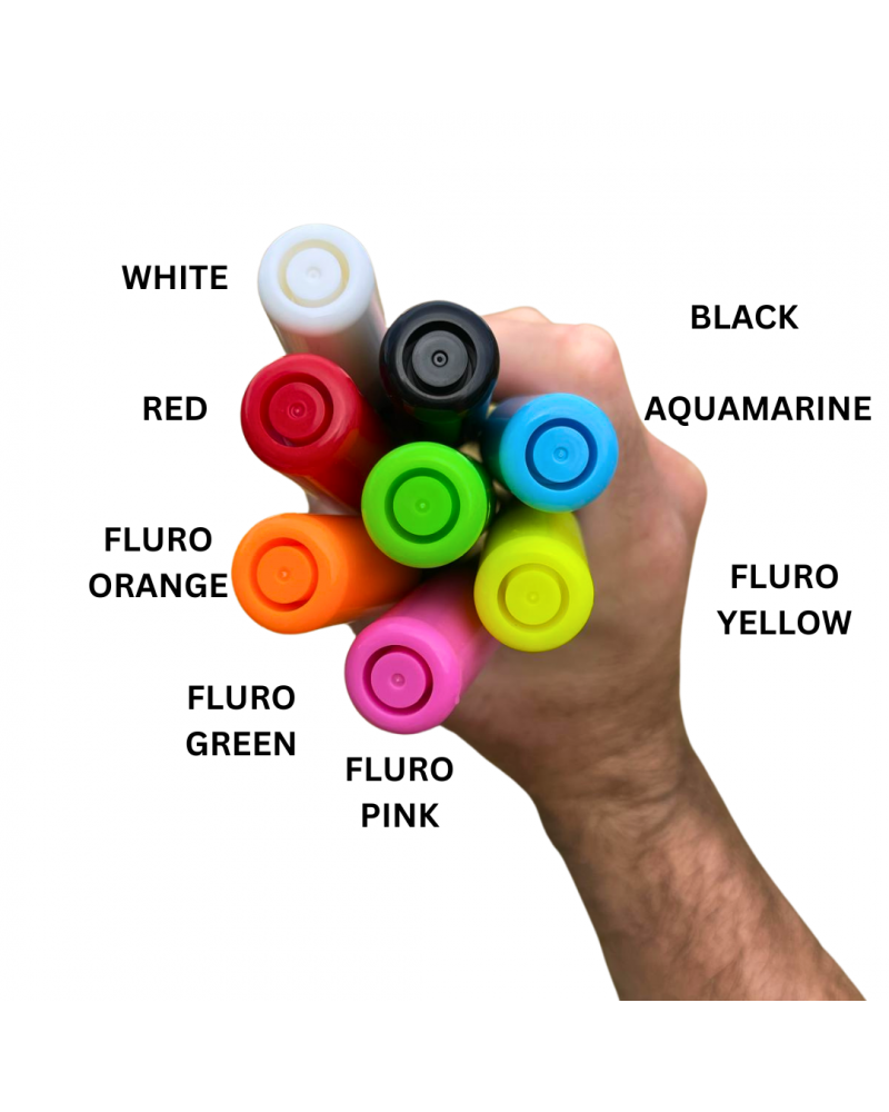 Fluro Acrylic Paint Pens - 4mm Durable Bullet Nibs for All Surfaces – Premium Japanese Quality