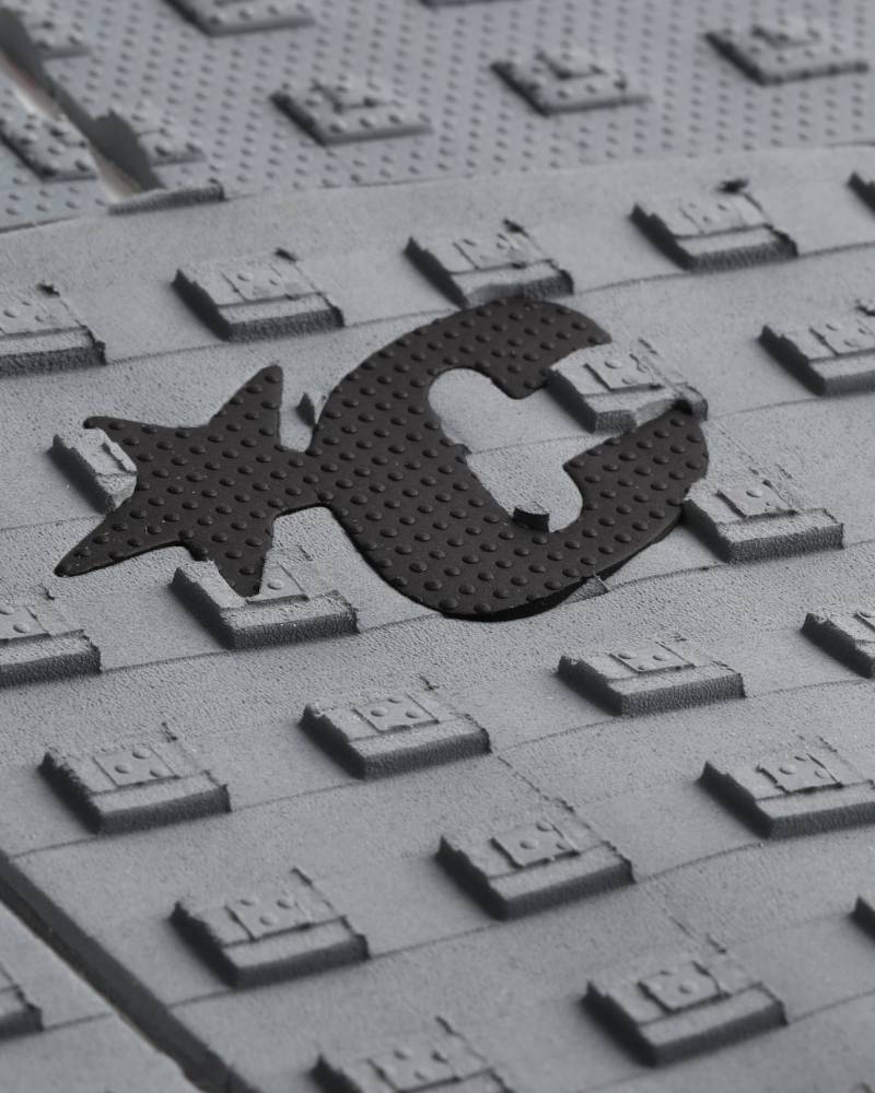 Close-up of grey traction pad