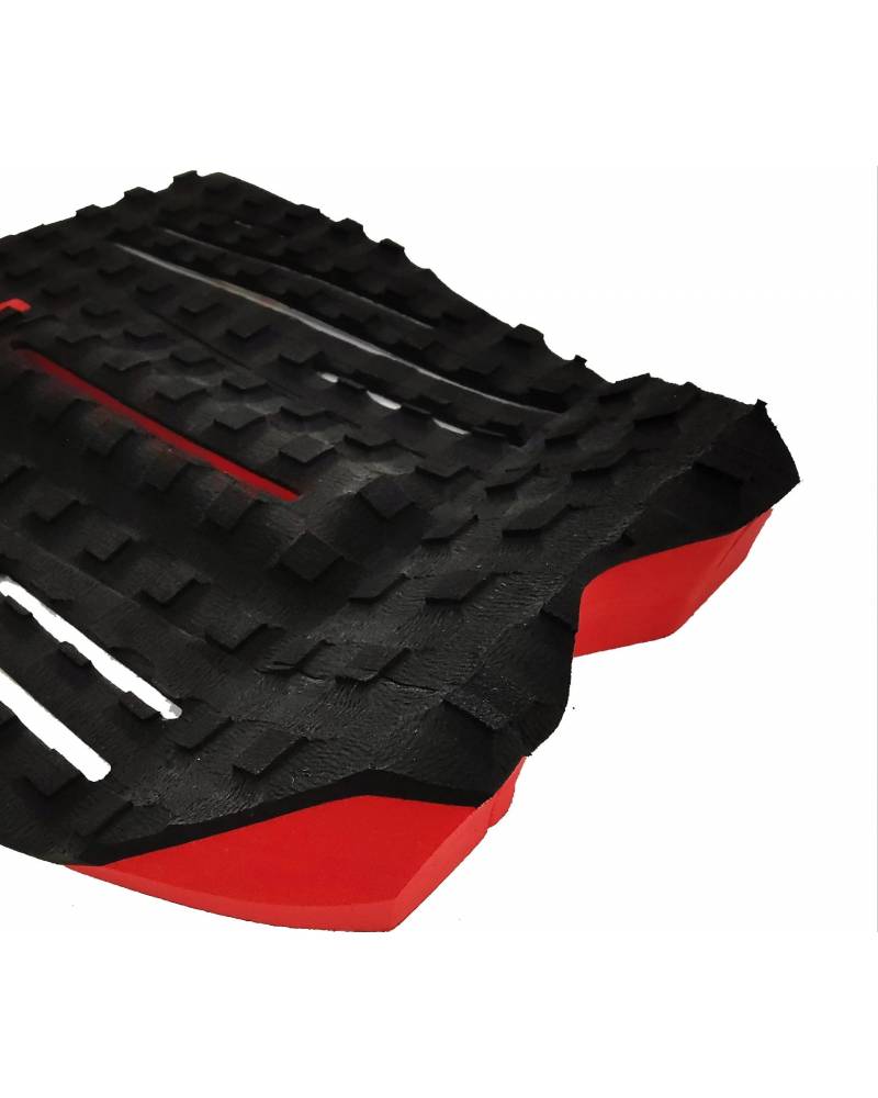 Summer vibes Session 3-Piece GROM SIZE surfboard deck grip traction tail pad - Red - Summer vibes