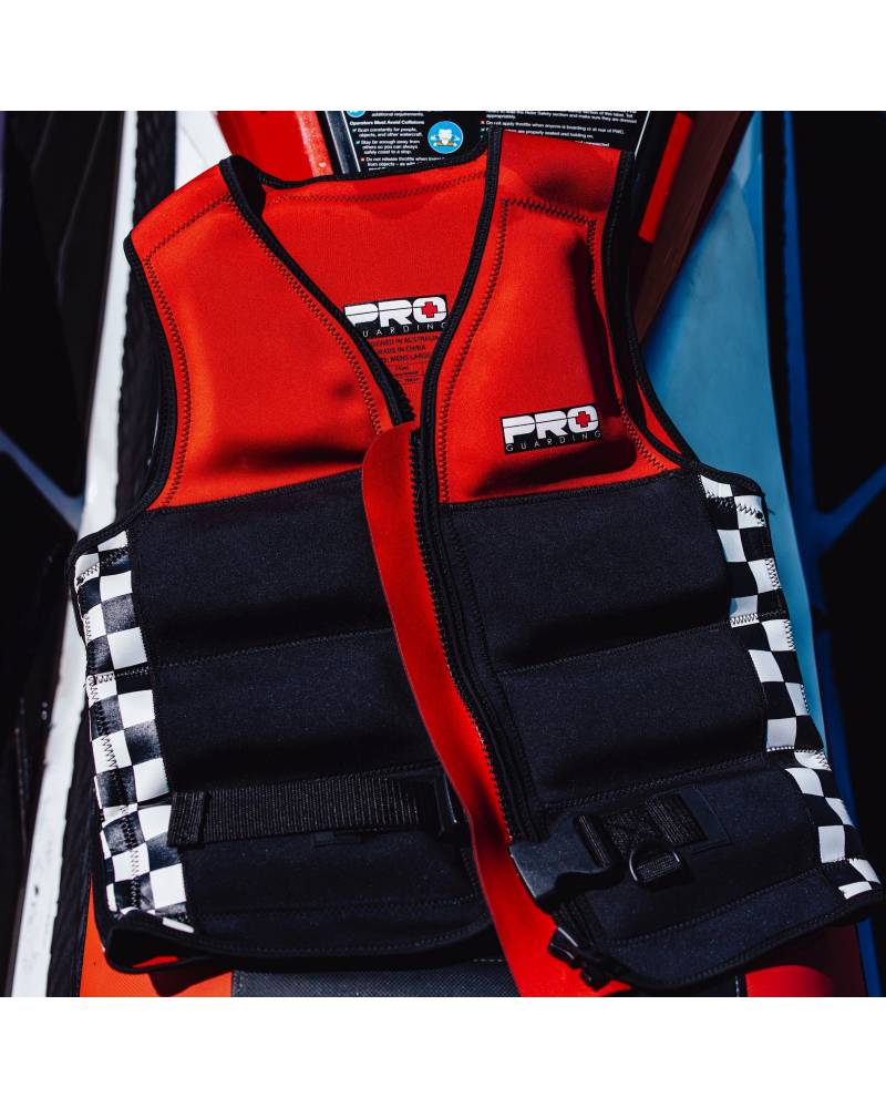 Jet Ski Life Vest - Black and Red