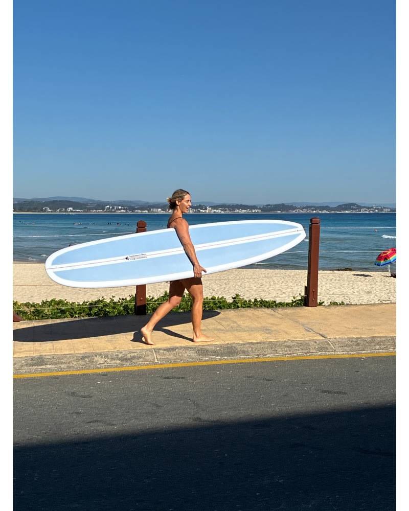 Summer vibes Classic Longboard Noserider Single Fin Surfboard - 9'1 - Mint