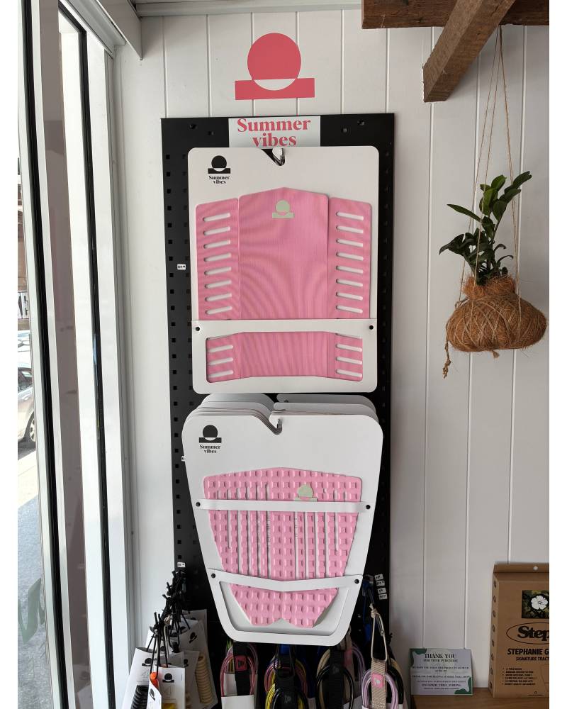 Summer vibes Session Front surfboard deck grip traction pad - Pink mint