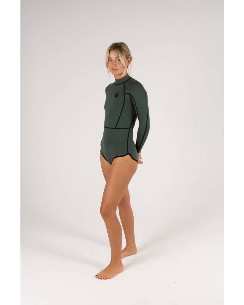 Inner Relm, wetsuit, springsuit, surfing, ladies, green