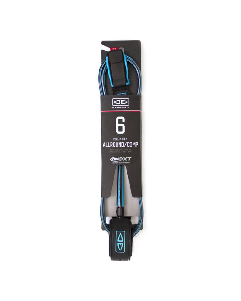 Surfboard Leash | Premium Allround Comp - 6ft | Ocean and Earth