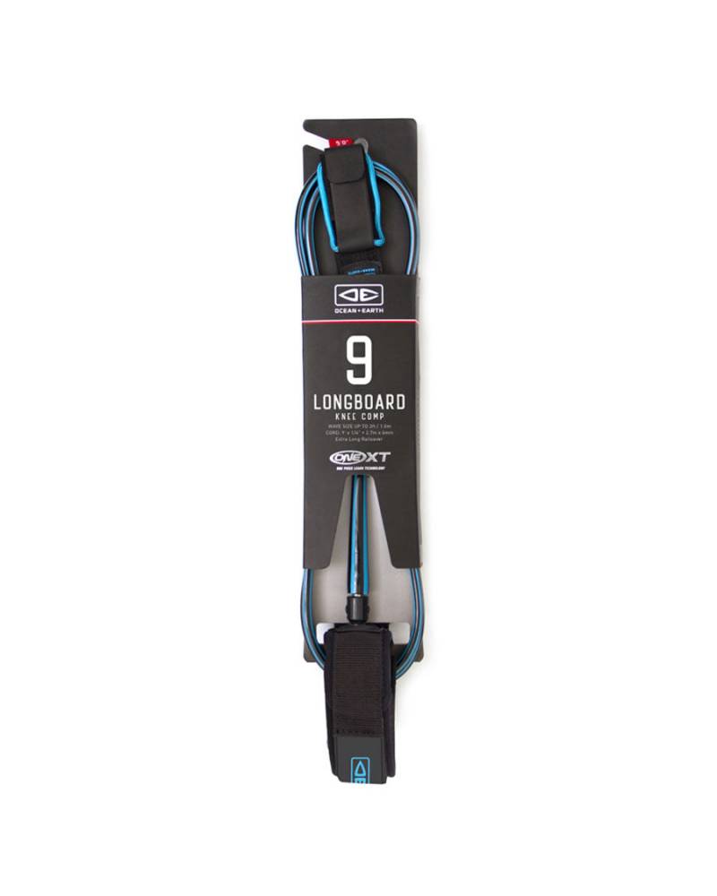 Longboard Knee Comp Leash - Blue