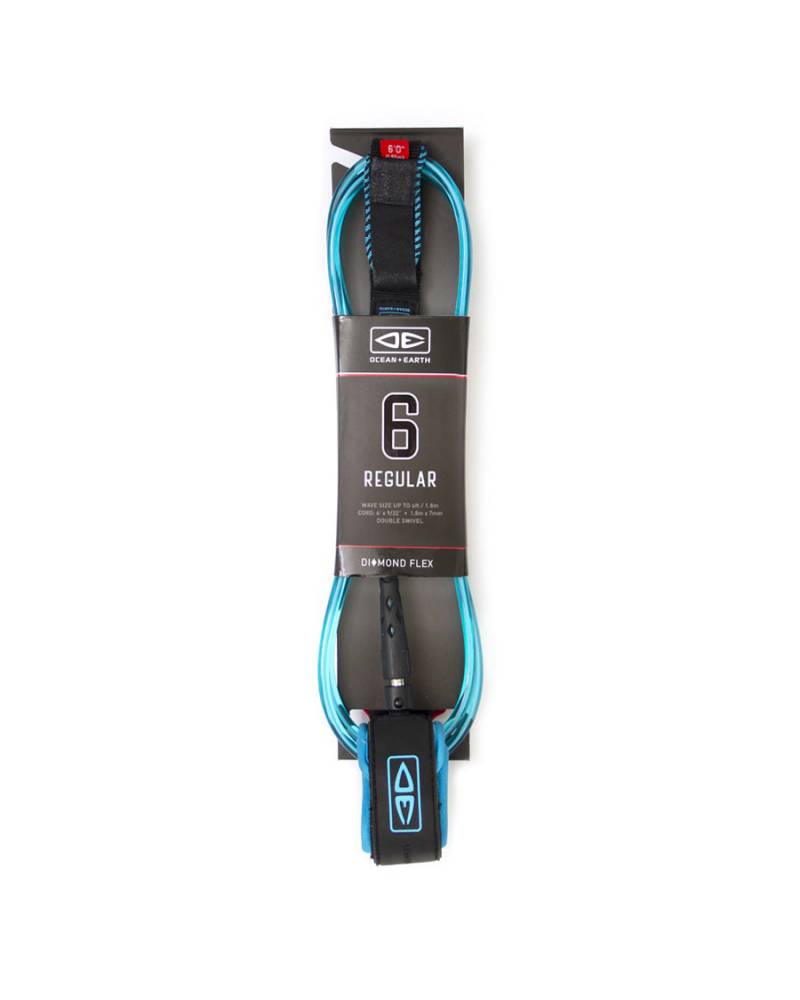 Surfboard Leash | Diamond Flex Regular - 6ft | Ocean and Earth