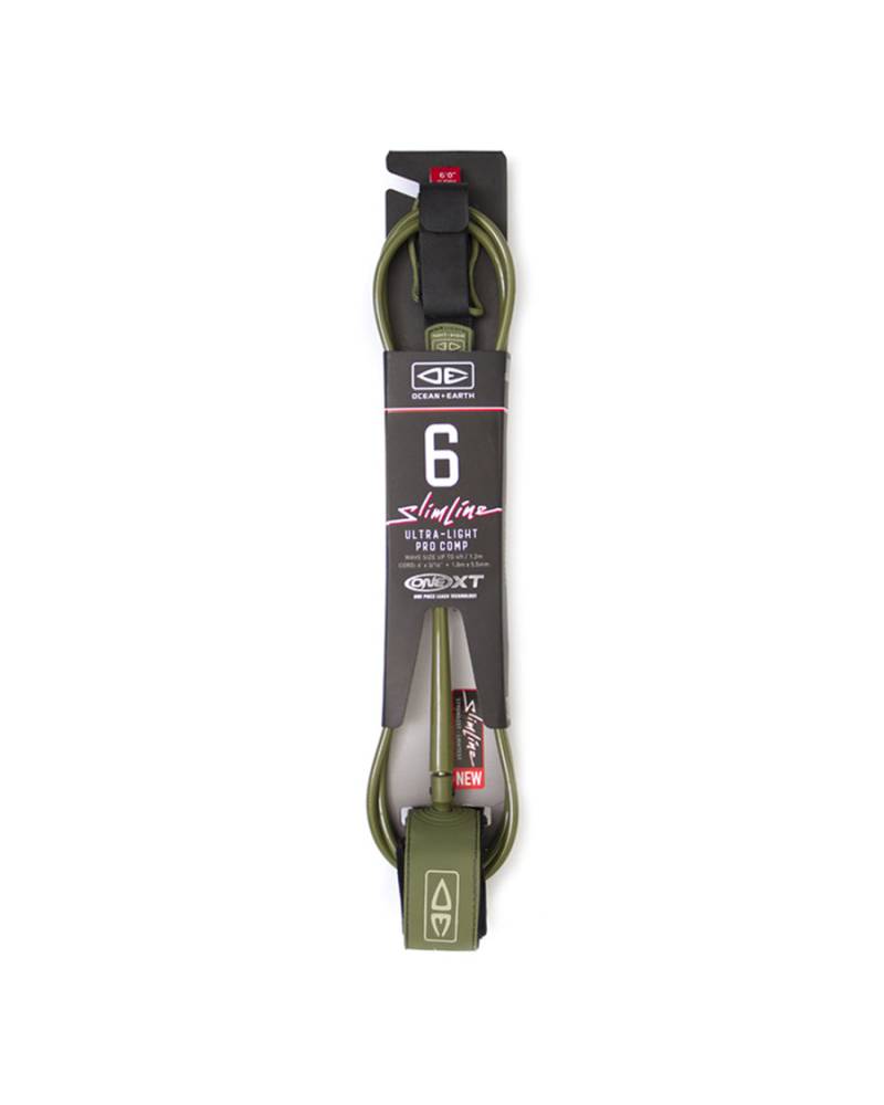 Olive Slimline Leash Packaged