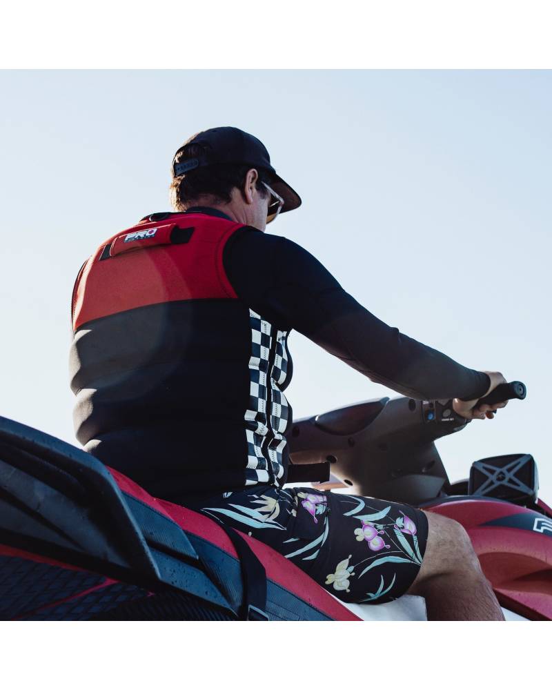 Jet Ski Life Vest - Black and Red