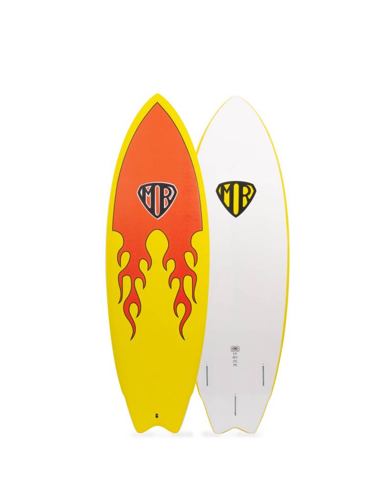 Ocean & Earth | MR Epoxy Twin Fin Softboard 5'9" | Flame