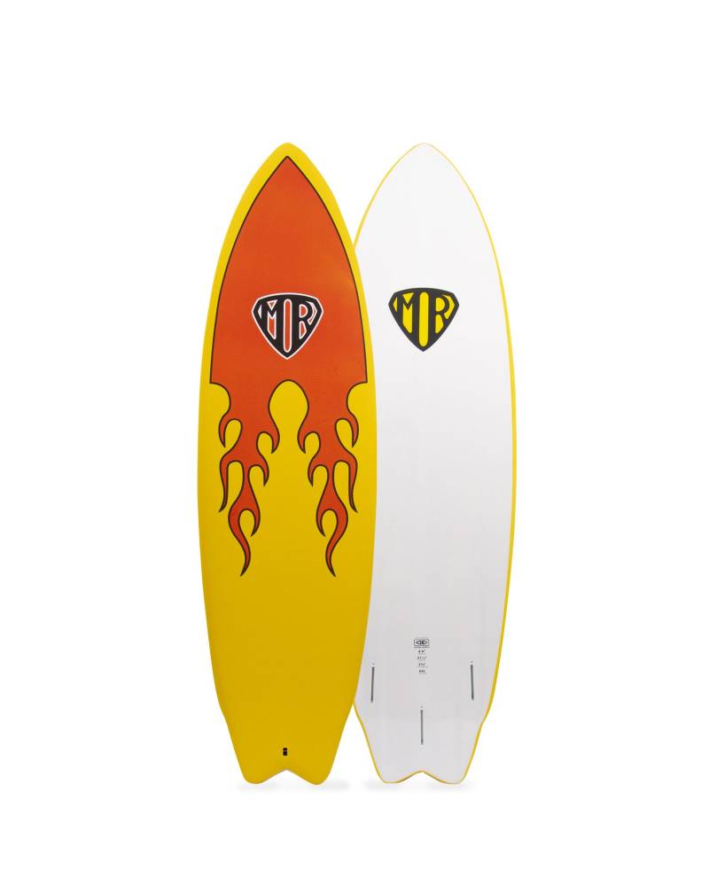 Ocean & Earth | MR Epoxy Twin Fin Softboard 6'4" | Flame