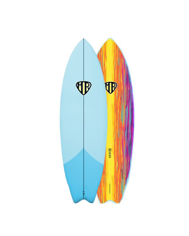 Ocean and Earth | MR Epoxy Twin Fin Softboard 6'8" | Pastel Blue