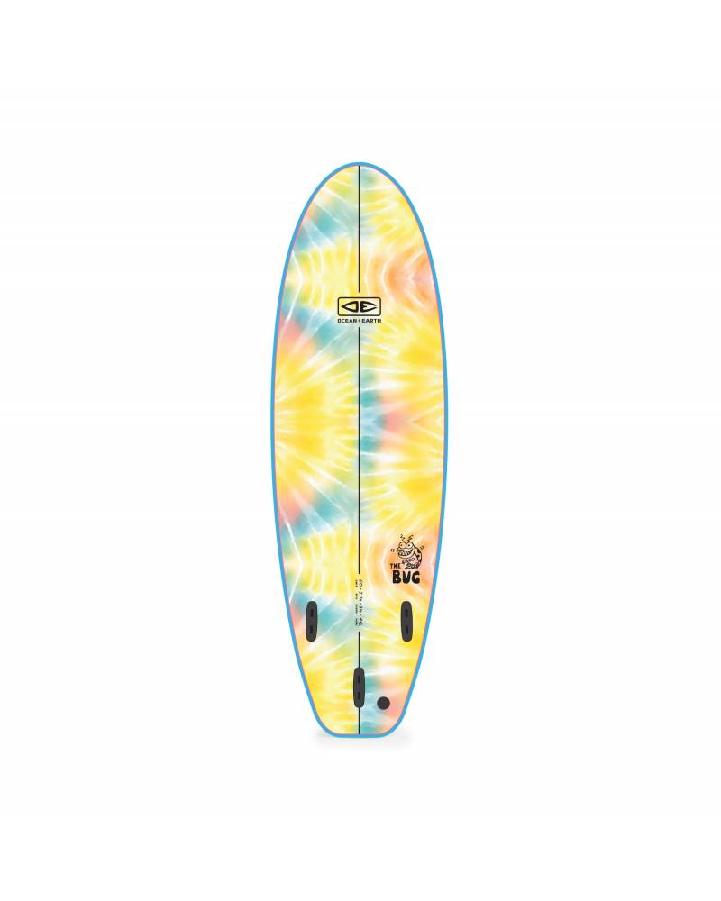 Blue softboard bottom view