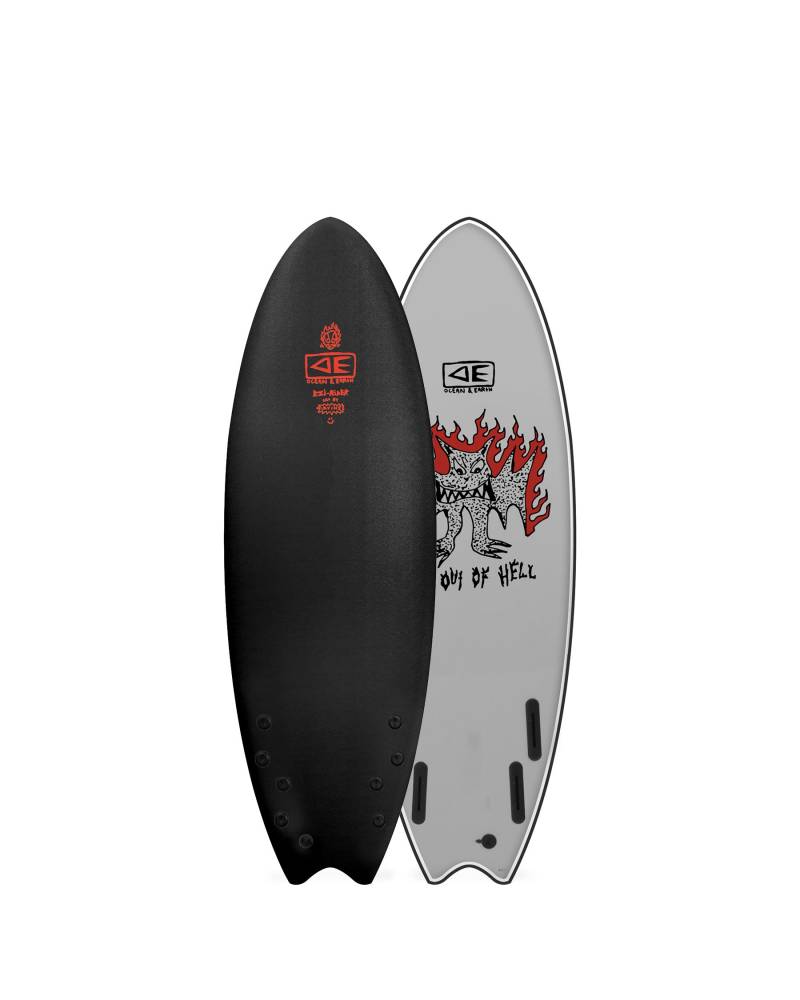  Ocean & Earth | Bat Outta Hell Ezi-Rider 5'6" Quad | Black