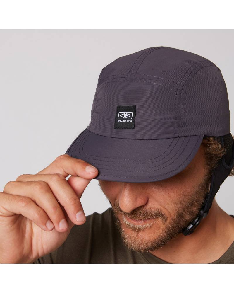 Ocean & Earth | Indo 5 Panel Surf Cap | Charcoal