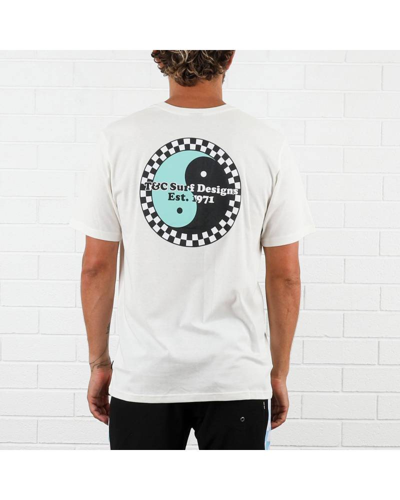 Icon Checker Tee - Bone Jade