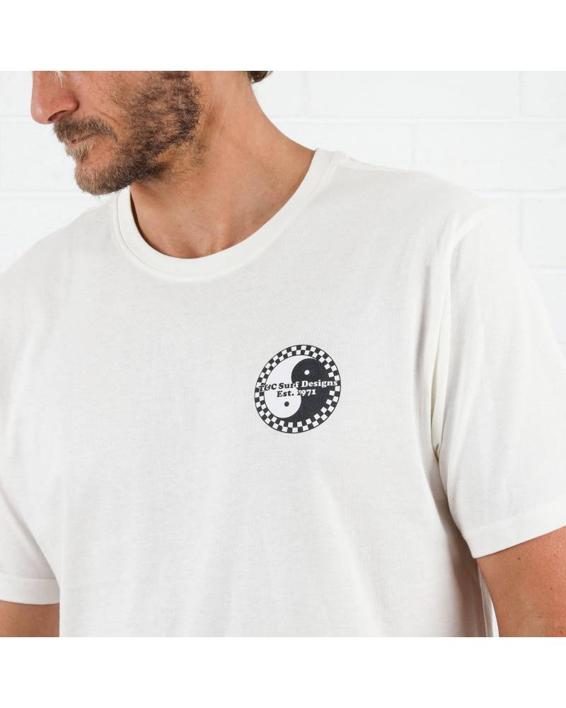 Icon Checker Tee - Bone Jade